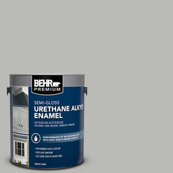 1 gal. #PPU18-11 Classic Silver Urethane Alkyd Semi-Gloss Enamel Interior/Exterior Paint
