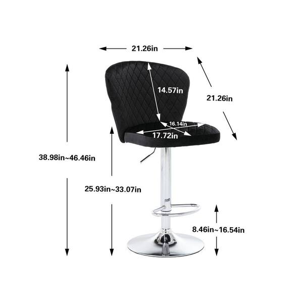 footrest height for bar stool