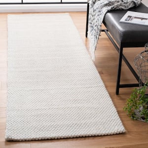 Natura Ivory 2 ft. x 18 ft. Striped Solid Color Gradient Runner Rug