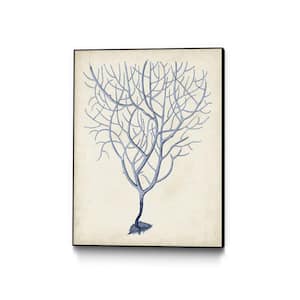 22 in. x 28 in. "Indigo Coral III" by Vision Studio Framed Wall Art
