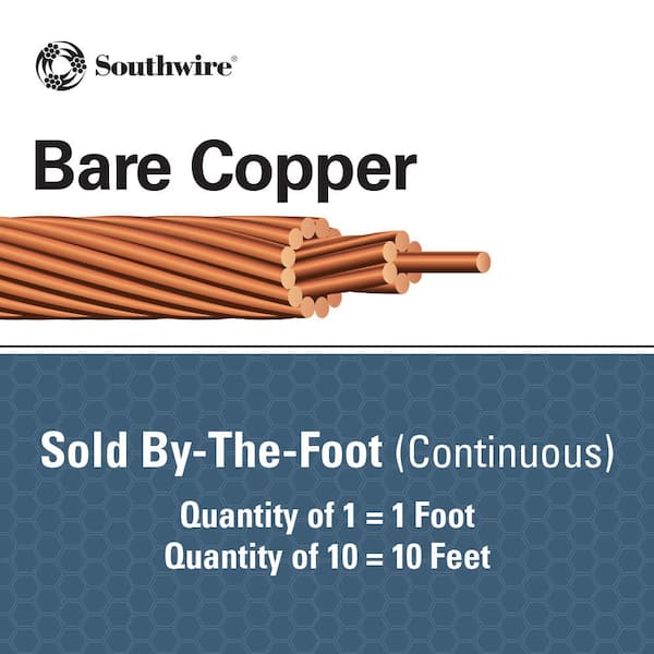 Southwire (By-the-Foot) 10-Gauge Solid SD Bare Copper, 51% OFF