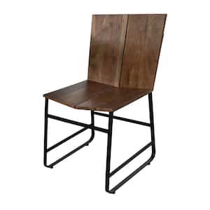 18 in. Freeform Crosby Natural Acacia Wood Set of 2-Dining Chairs