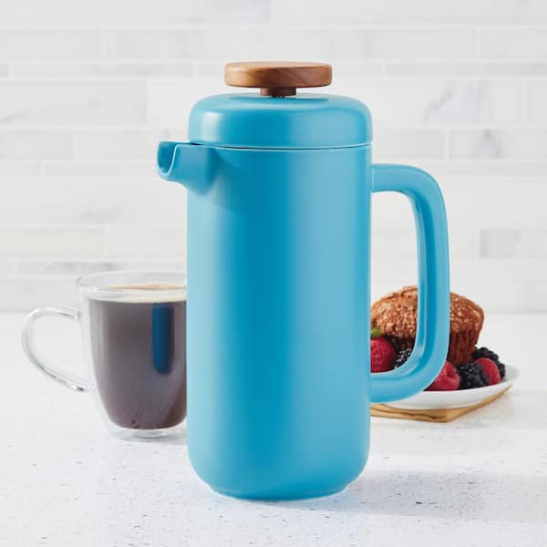 BonJour Maximus French Press, 8-Cup, Blue 