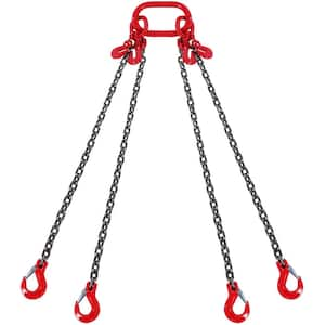 Chain Sling, 5/16 in. x 10 ft. Lifting Chains with Hooks, G80 Engine Chain Hoist Lifts, 11000 lbs. Lifting Sling Chains