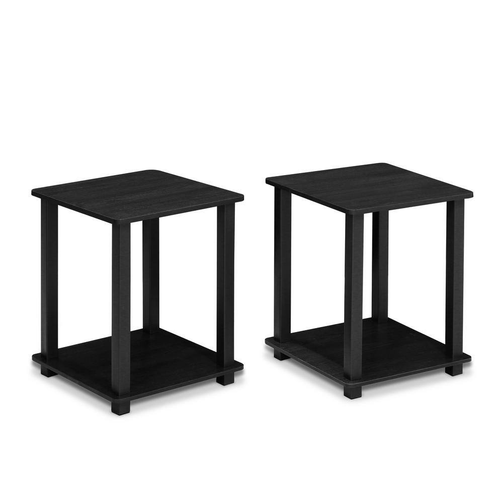 Americano Black Wood Square End Table Set