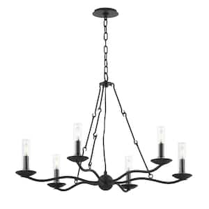 Sawyer 6 Light Forged Iron Outdoor Chandelier