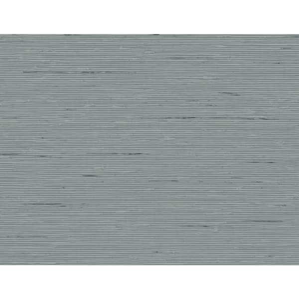 Seabrook Designs 60.75 sq. ft. Blue Smoke Vantaa Embossed Vinyl Unpasted Wallpaper Roll