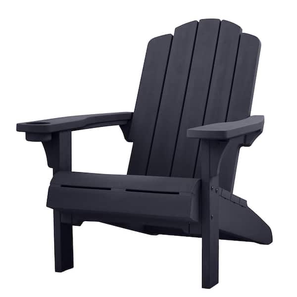 Keter Kiawah Resin Plastic Midnight Blue Adirondack Chair 263609