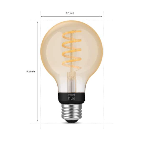 Philips Hue White Ambiance 60-Watt Equivalent G25 Dimmable