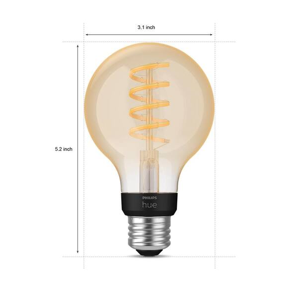 Philips Hue White Ambiance 60-Watt Equivalent G25 Dimmable