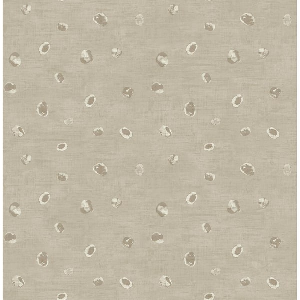 Seabrook Designs Hubble Dot Metallic Taupe Paper Strippable Roll (Covers 56 sq. ft.)