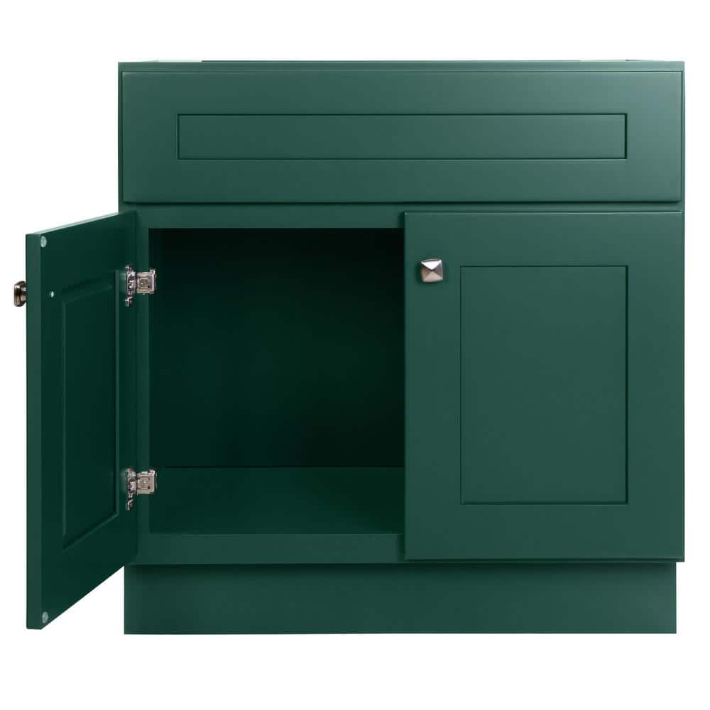 Hunter Green 30-inch Freestanding Wood Vanity Cabinet