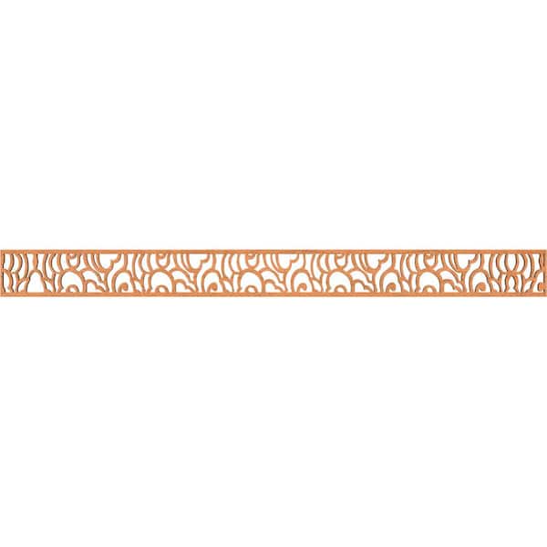 Ekena Millwork Springfield Fretwork 0.25 in. D x 46.375 in. W x 4 in. L Cherry Wood Panel Moulding