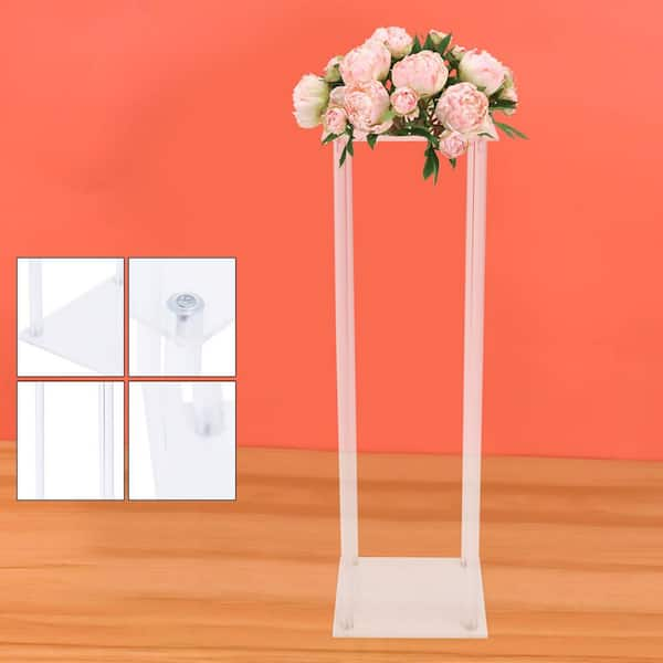 YIYIBYUS 9.8 in. W x 31 in. H Floorstanding Flower Stand Plastic ...