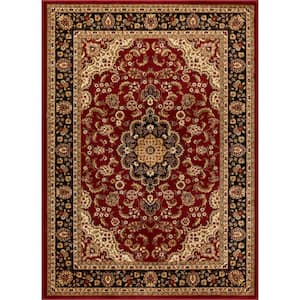 Barclay Medallion Kashan Red 4 ft. x 5 ft. Traditional Area Rug