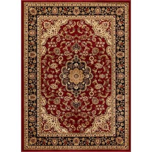 Barclay Medallion Kashan Red 7 ft. x 10 ft. Traditional Area Rug