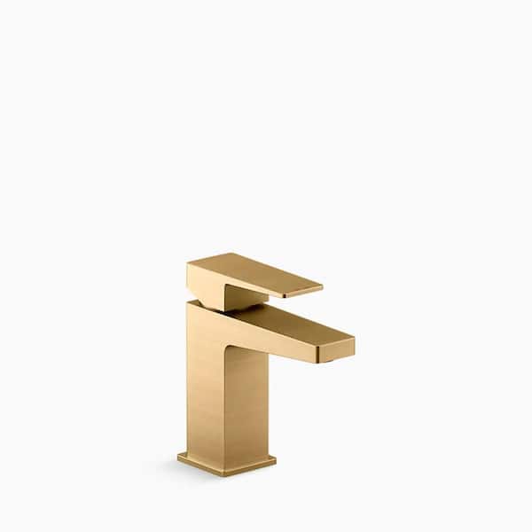 Honesty Single Handle Single Hole Bathroom Faucet In Vibrant Brushed Moderne Brass