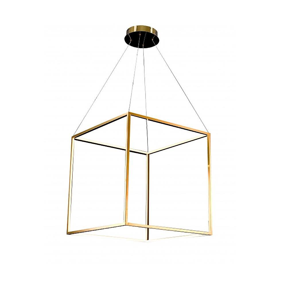 Brett I 25.50 in. 1-Light Gold Geometric Integrated LED Pendant