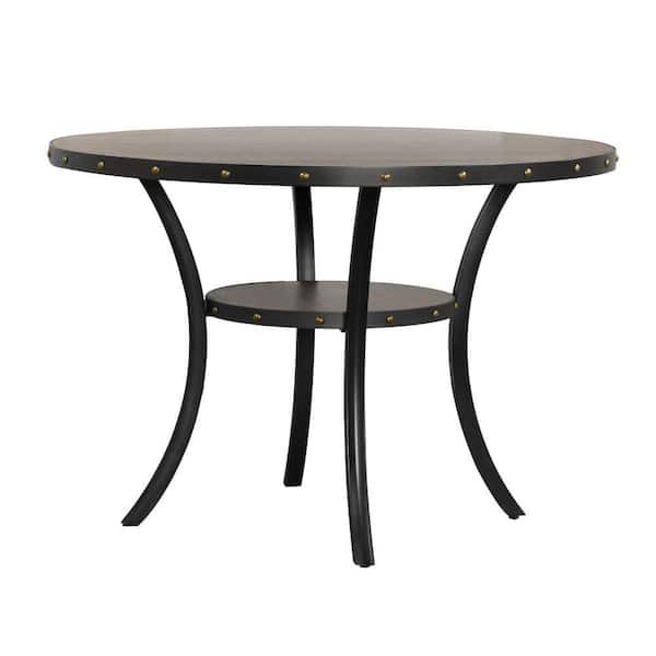 Benjara Modern Style 48 in. Gray Wooden 4-Legs Dining Table (Seats 4)