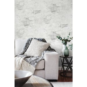 Faux Stuccoed Brick Peel and Stick Wallpaper (Covers 30.75 sq. ft.)