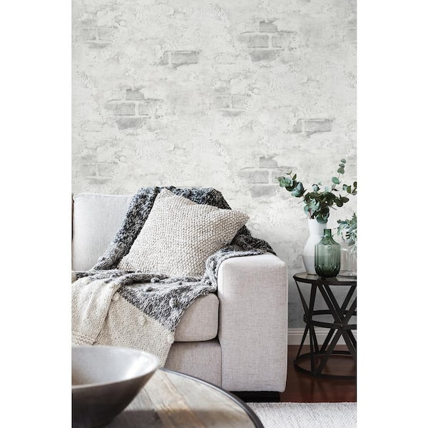 Faux Stuccoed Brick Peel and Stick Wallpaper (Covers 30.75 sq. ft.)