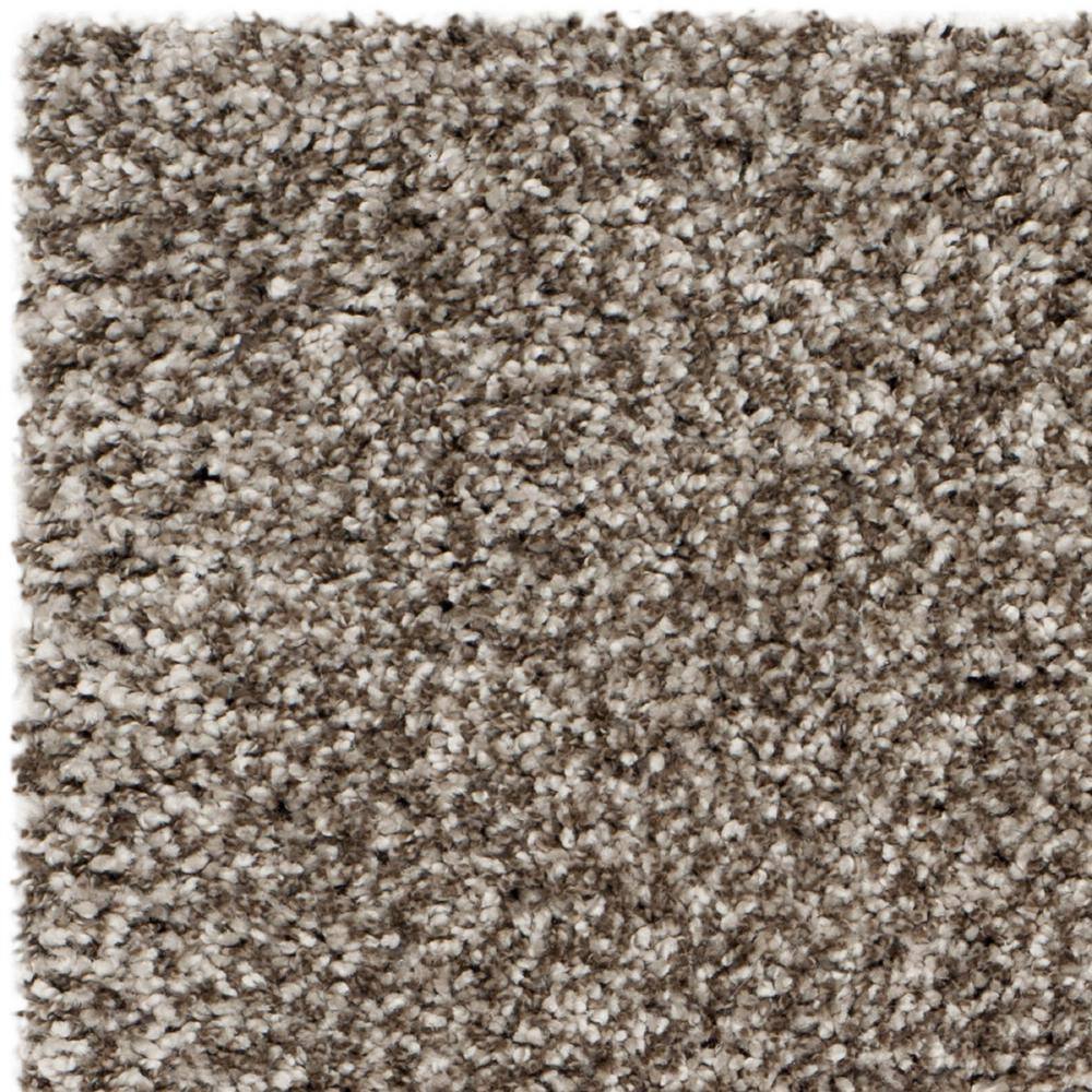 Luxurious Gray Hand-Knotted Shag Rug in Wool and Synthetic Blend - 2' x 4'