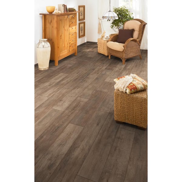 Take Home Sample - Ancient Brown Oak Waterproof Laminate Floor Tile Flooring