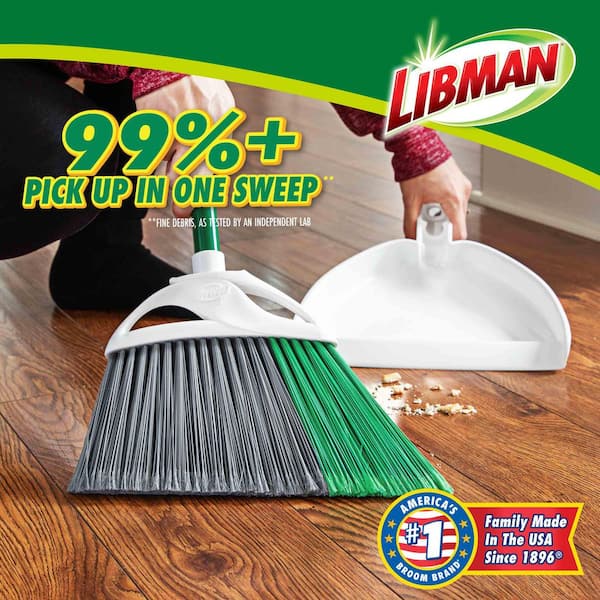 11 in. Precision Angle Broom and Dustpan Set