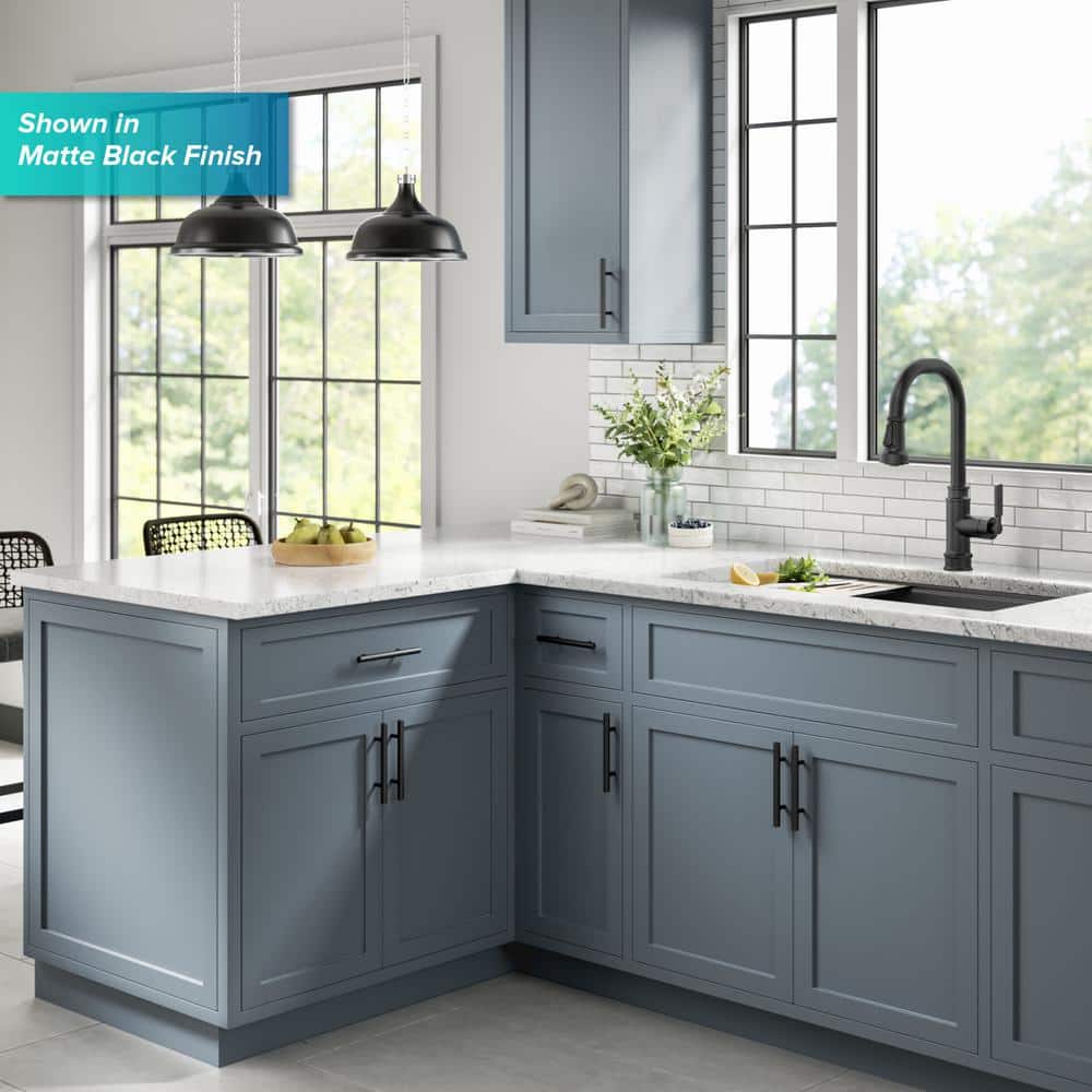 Chrome Industrial Pull-Down Single Handle Kitchen Faucet