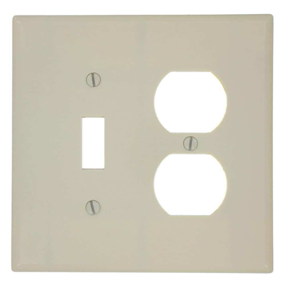 2-Gang Ivory 1-Toggle / 1-Duplex Outlet/Receptacle Plastic Midway/Midsize Wall Plate (1-Pack) 80505-I price history on PriceWatchPro
