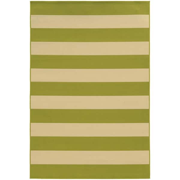Home Decorators Collection Nantucket Lime 7 ft. x 10 ft. Indoor/Outdoor Patio Area Rug