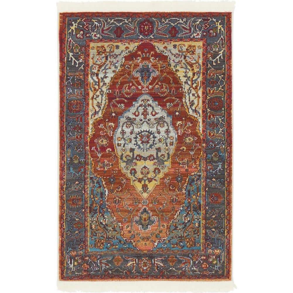 Unique Loom Baracoa Miramar Rust Red 2' 2 x 3' 0 Area Rug 3140237