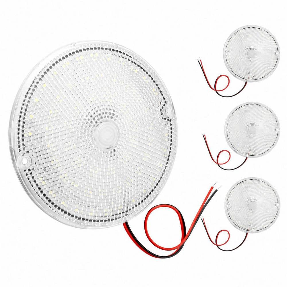 12V LED Interior Dome Light 4pcs High Brightness 60LEDs 1000LM with Switch for Car Truck RV Boat Ceiling price history on PriceWatchPro