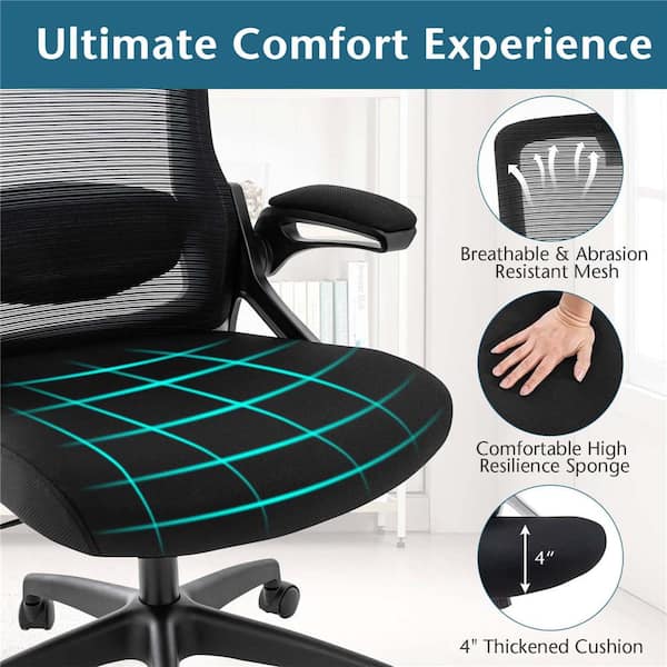 Costway Mesh Reclining Ergonomic Gaming Chair in . Black