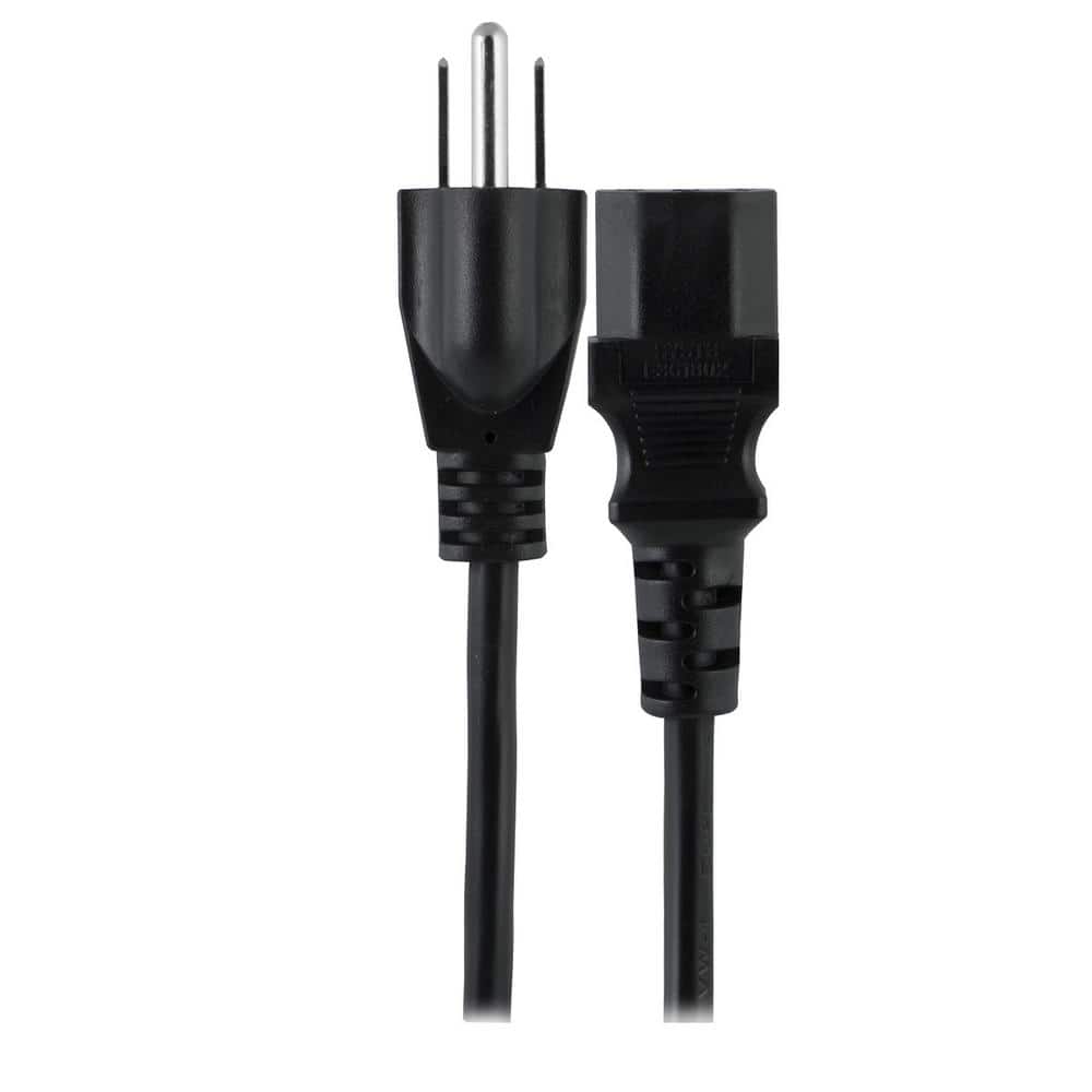 Computer/Monitor Power Cord NEMA 5-15P to C13 1.5 Foot 10 Amp 10 Pack GOWOS Black 