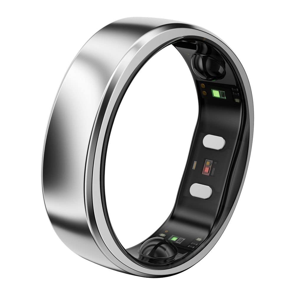 Gen 2 Air Size 10 Ultra-Thin Smart Ring with Health Tracking and AI for Proactive Wellness in Galaxy Silver