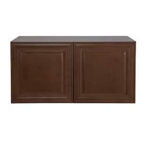 Benton Assembled 36x18x24.5 in. Refrigerator Wall Cabinet in Butterscotch
