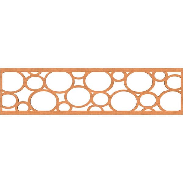 Ekena Millwork Hemingway Fretwork 0.25 in. D x 47 in. W x 12 in. L Cherry Wood Panel Moulding