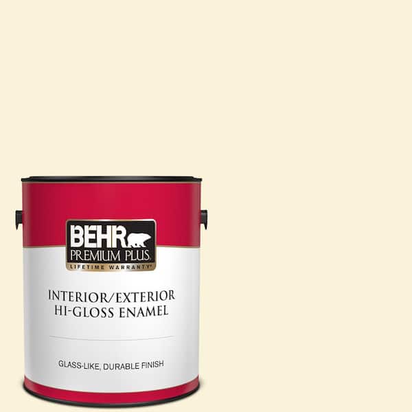 BEHR PREMIUM PLUS 1 gal. #380C-1 Sun Glint Hi-Gloss Enamel Interior/Exterior Paint