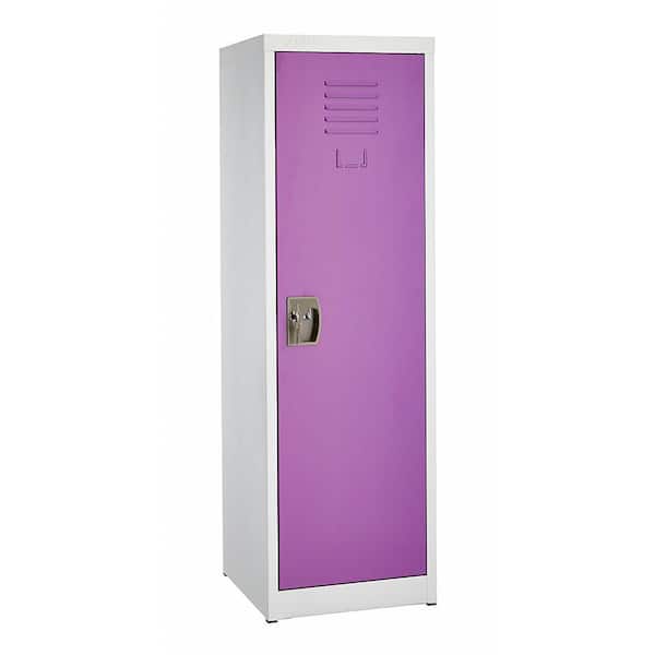 AdirOffice 629-Series 48 in. H 1-Tier Steel Storage Locker Free Standing Cabinets for Home, School, Gym in Purple