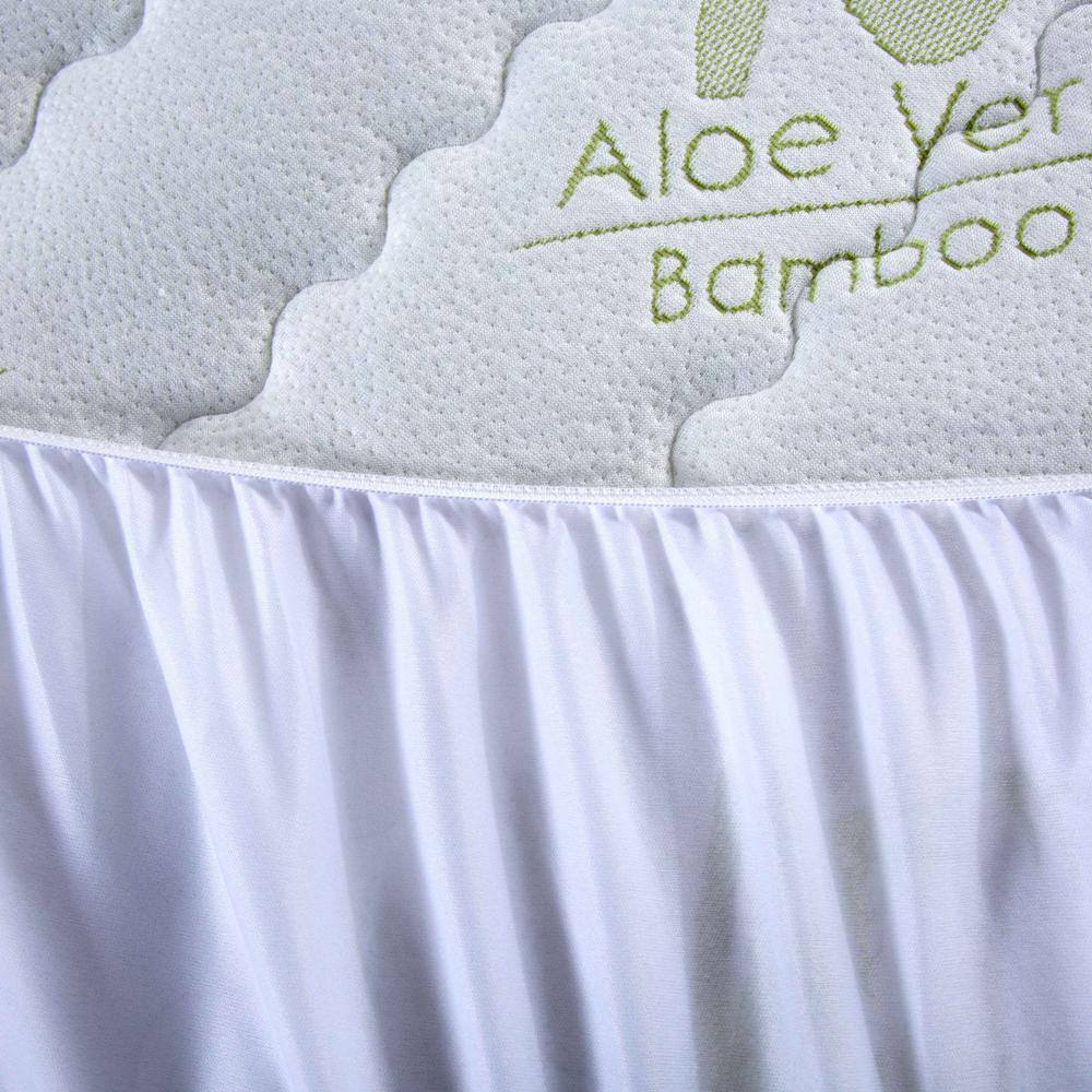 Twin Size White Bamboo Hypoallergenic Waterproof Mattress Pad
