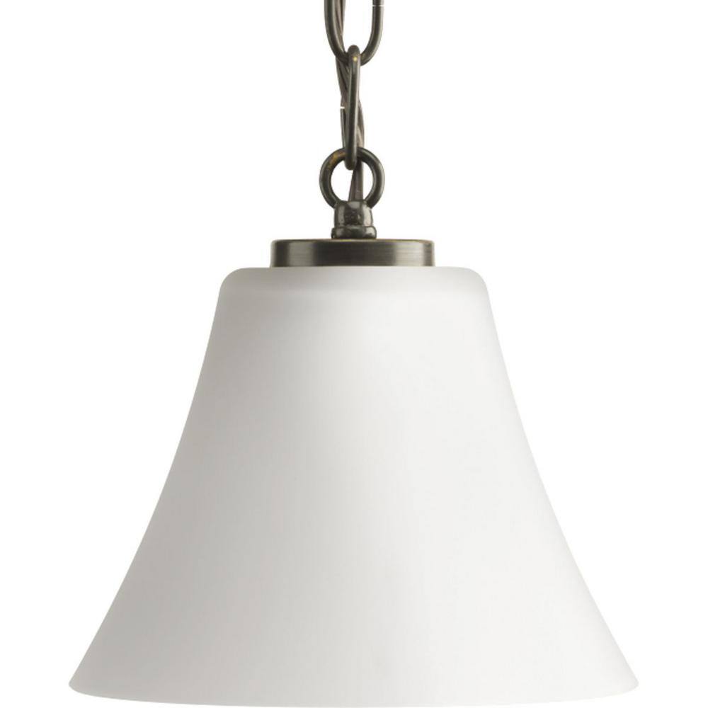 Antique Bronze Etched Glass Mini Pendant Light