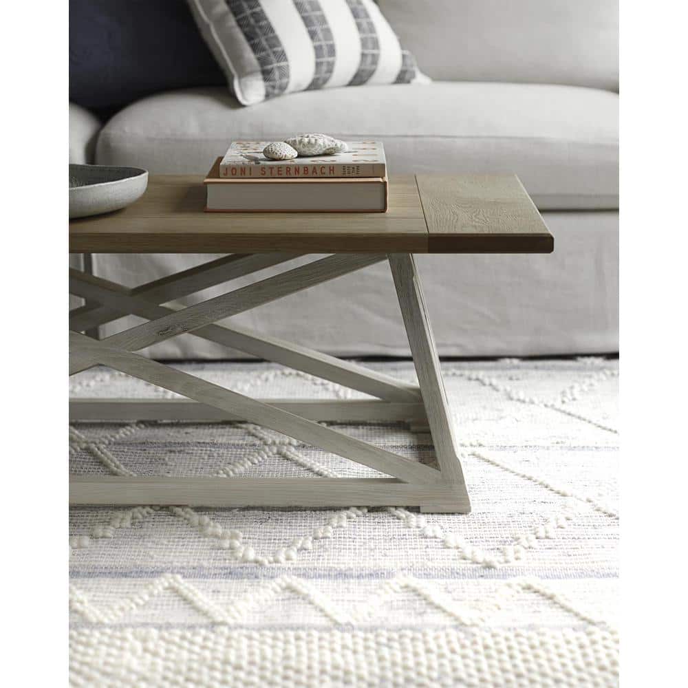 Coastal Haven Two-Tone Ash and Fir Wood Rectangular Coffee Table
