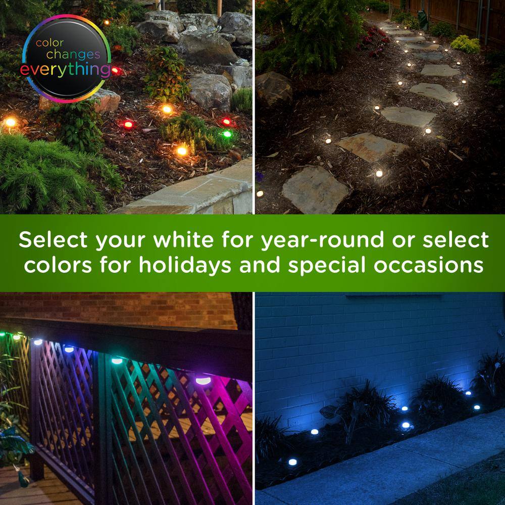 Black LED Color Changing Pathway Lights with Remote Control