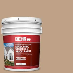 5 gal. #PPU4-05 Basketry Satin Interior/Exterior Masonry, Stucco and Brick Paint