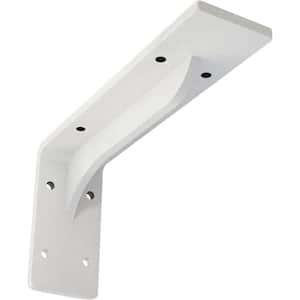 2 in. x 4 1/4 in. x 8 in. Hammered White Embrey Steel Bracket