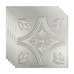 Traditional #5 2 ft. x 2 ft. Brushed Aluminum Lay-In Vinyl Ceiling Tile (20 sq. ft.)