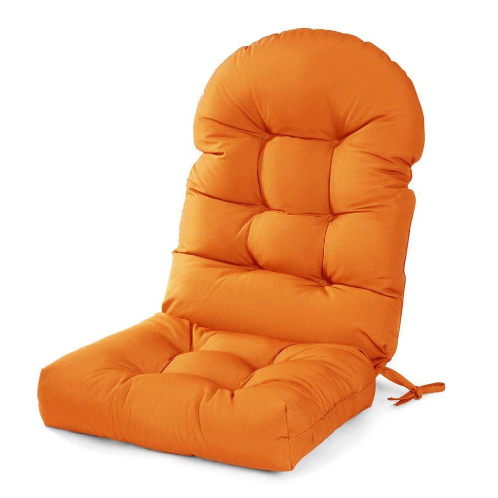 44 in. x 19 in. Orange Weather-Resistant Tufted Outdoor Patio