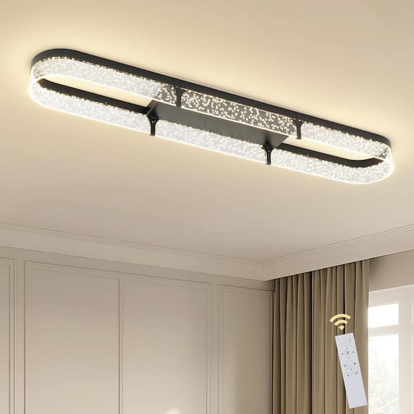 Genoci 43.31 in. 54-Watt Black Indoor Dimmable Integrated LED