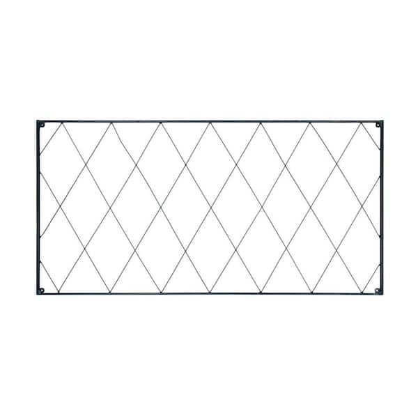 Achla Designs Traditional Oxfordshire Garden Trellis Extensions, 46 in. Wide, Black Powder Coat Finish